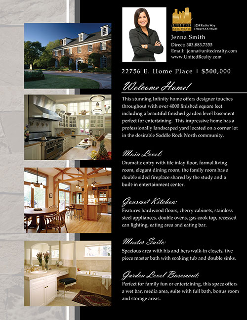 Home Listing Flyer Template 5 Front